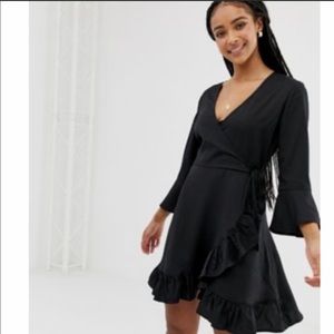 NWT black wrap dress
